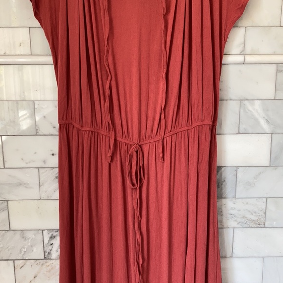 NWT Rust Orange Off The Shoulder Boho Maxi Dress - Picture 5 of 7